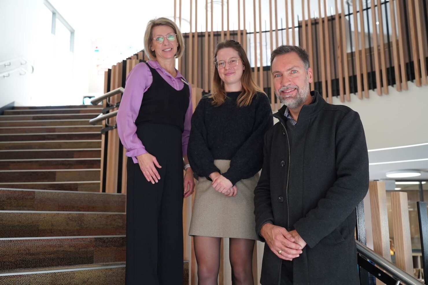 SJPL Principal, Catherine Gurr with R&Y representatives at the lower primary building opening on June 28.<br />
<br />
