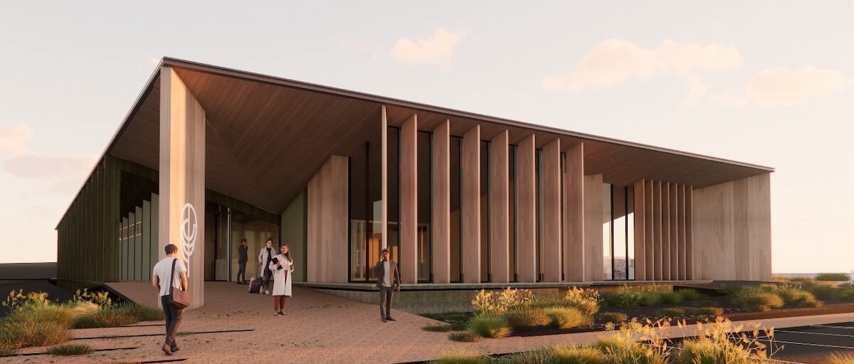 Render of Mt Gambier Forestry Centre of Excellence. Image: R&Y