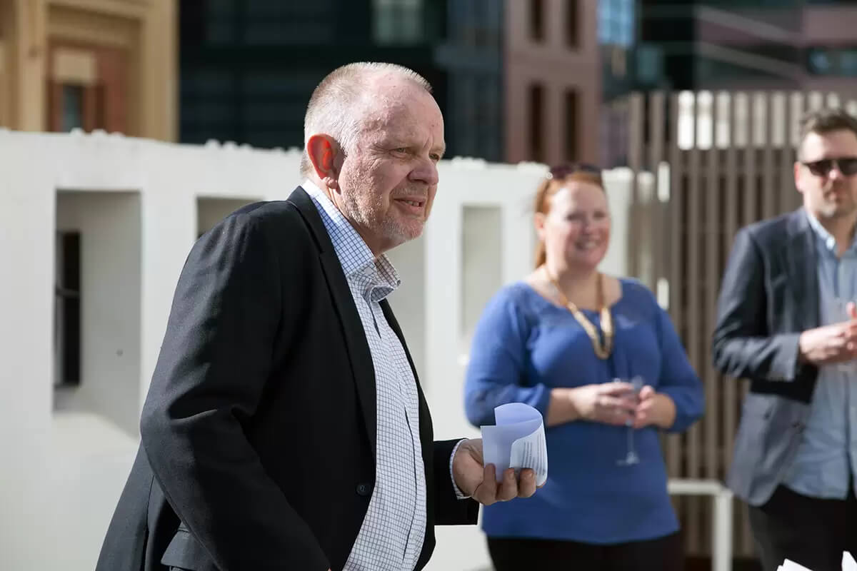 John Held gives his farewell speech on departing as National President, ACA. Pic: ACA
