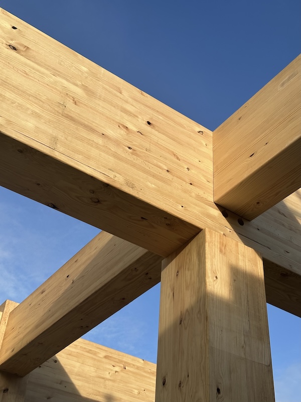 Mass timber construction at the LCTC requires a high degree of precision. Pic: R&Y