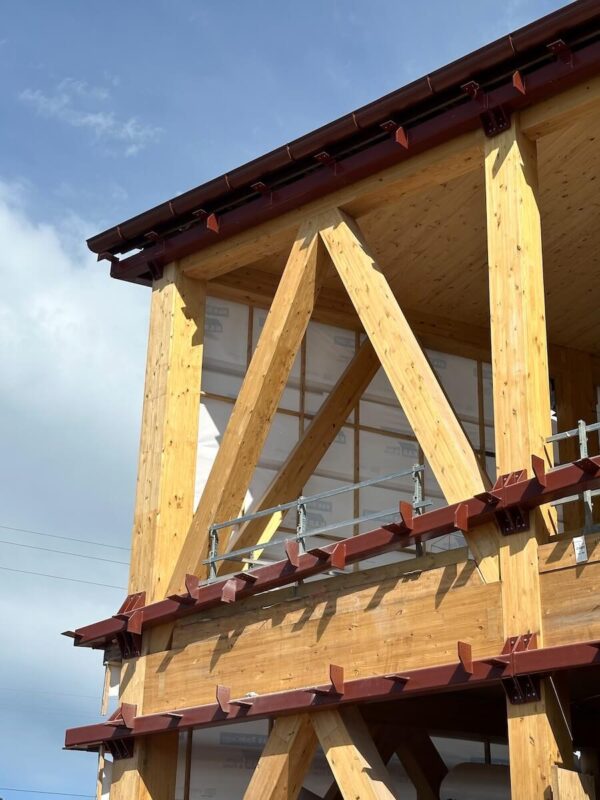 Cross-laminated and glue-laminated timber feature in the new Limestone Coast Technical College (LCTC) in Mt Gambier